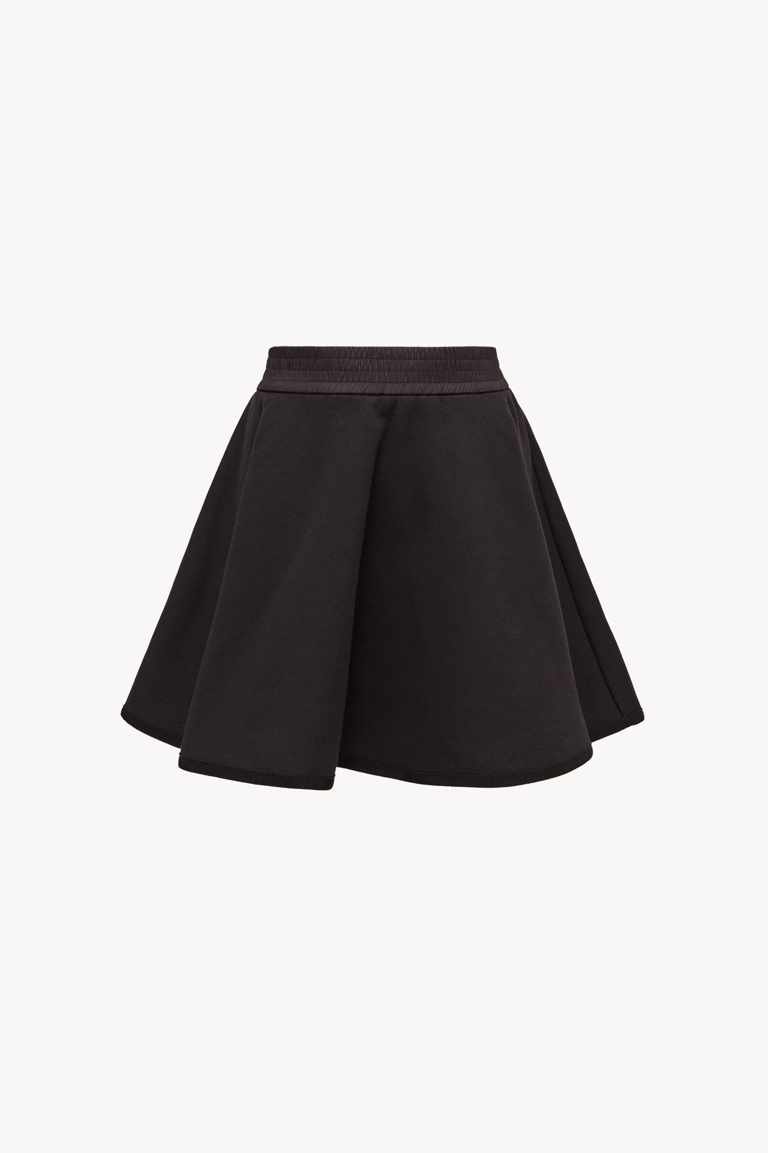 Flared Cotton Mini Skirt Girl Black Moncler 4